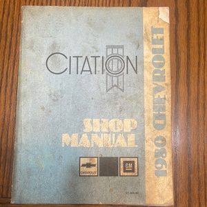Shop Manual for Chevrolet Citation
